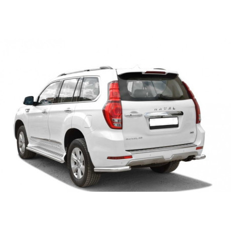 Защита заднего бампера «Уголки» (d63.5) Haval H9(Нерж. Сталь) купить недорого с доставкой в Румянцево